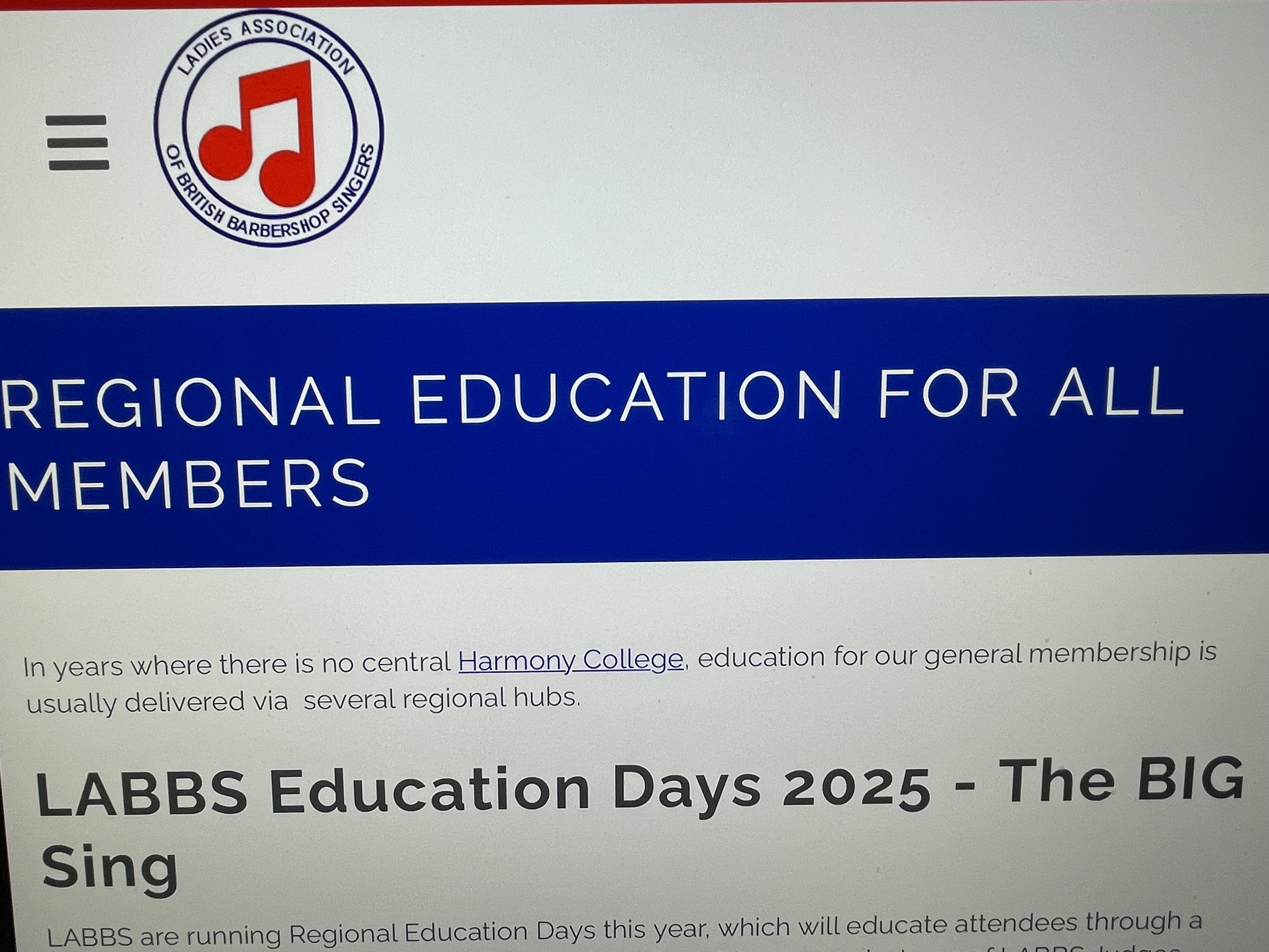 Regional Education for all LABBS members